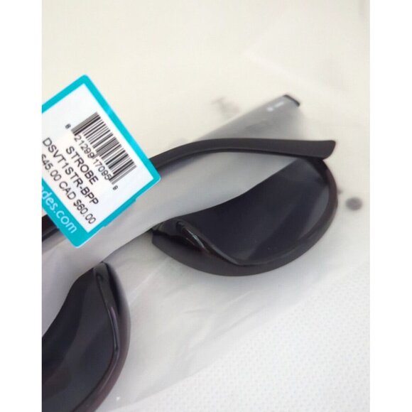 Dot Dash Strobe Polarized Unisex Sunglasses - Black/Black - Picture 3 of 3